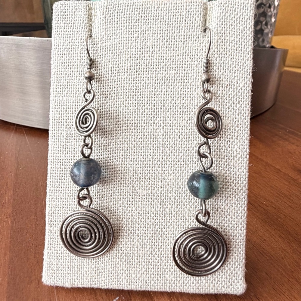Artisan Silver Spiral Earrings